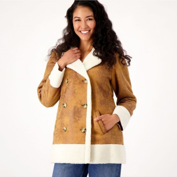 Candace Cameron Bure Jackets & Blazers - Candace Cameron Bure Sherpa Lined Peacoat, NWOT